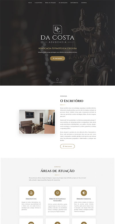 Landing page para advogados - Da Costa Advocacia