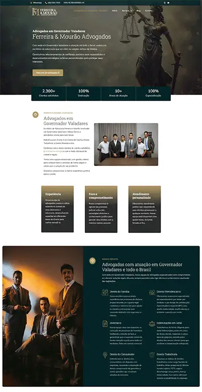 Landing page para advogados - Ferreira & Mourão