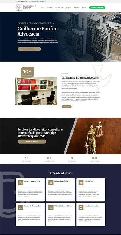 Landing page para advogados - Guilherme Bonfim Advocacia